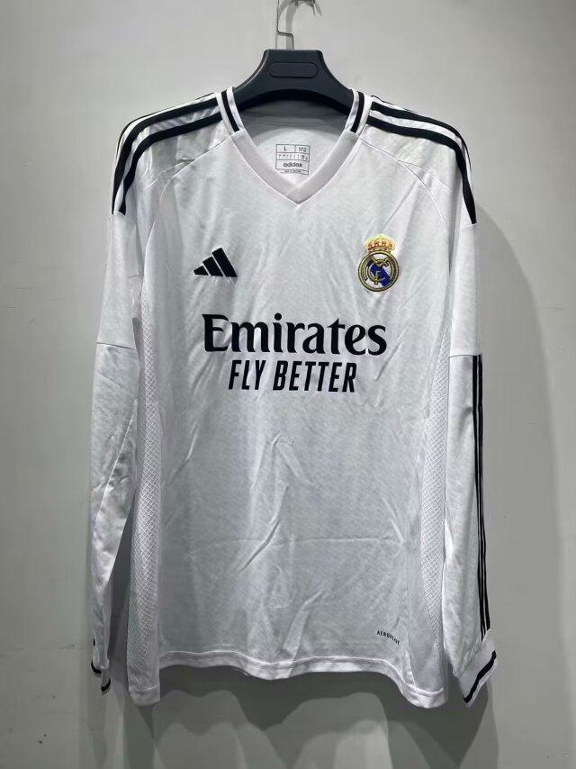 AAA Quality Real Madrid 24/25 Home Leaked Long Soccer Jersey
